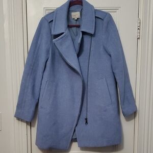 LOFT Women's Light Blue Pea Coat